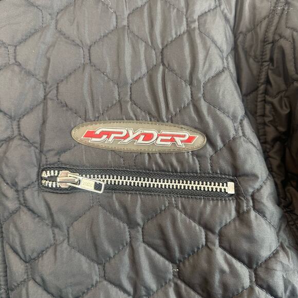 Spyder Team Venom Black Quilted Jacket Coat Puffer Winter Ski Youth Size 18 - Picture 4 of 13